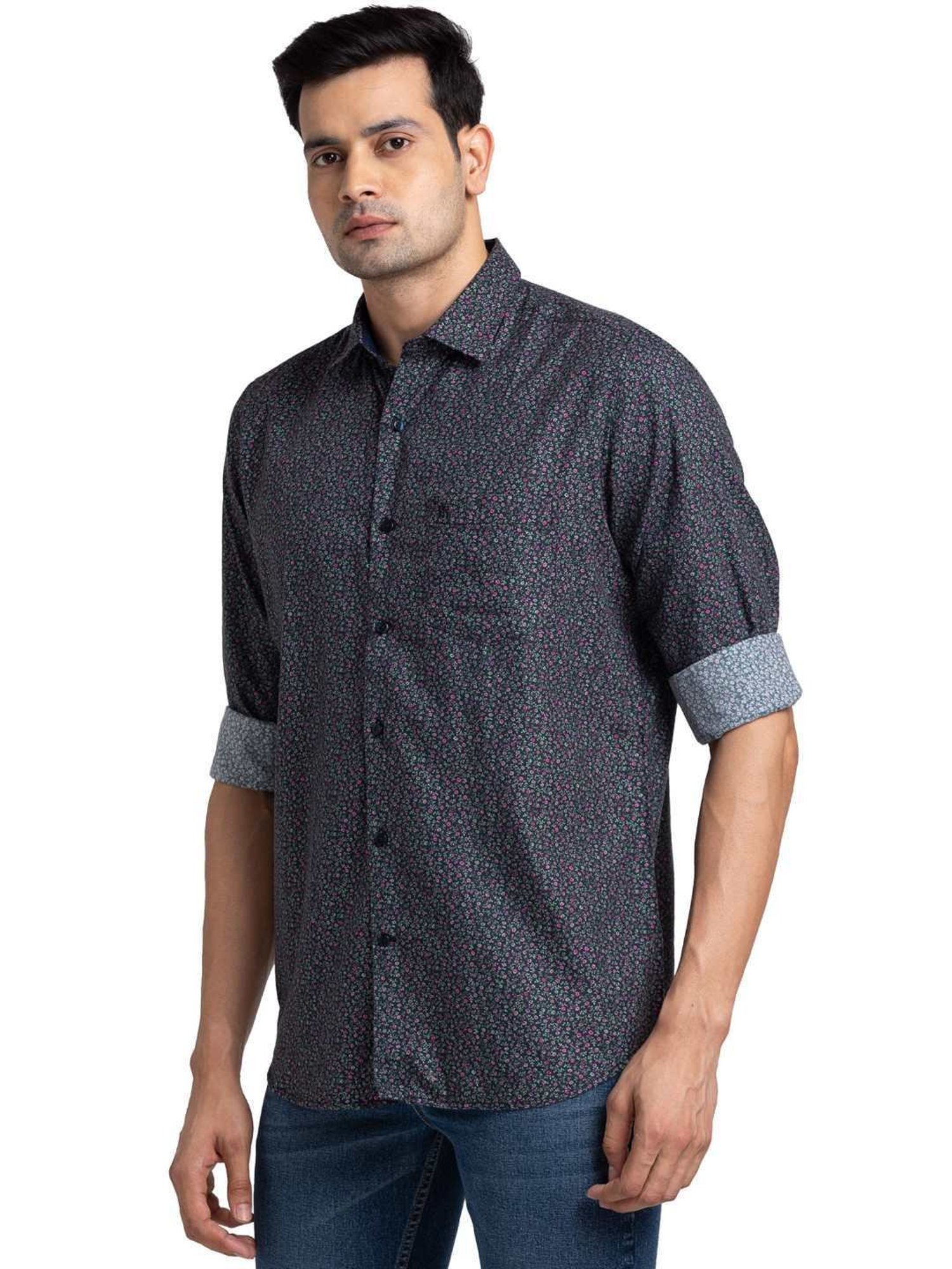 Raymond Muiltcolored Contemporary Fit Printed Shirt