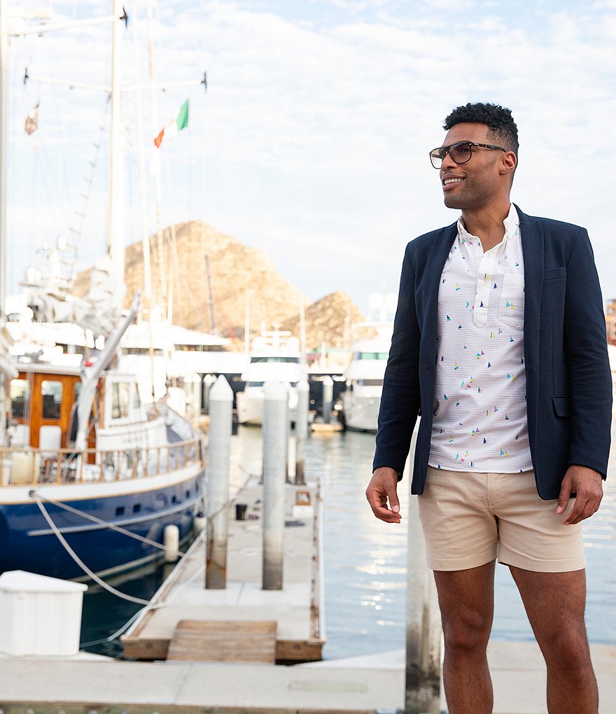 Redsand Elastic Waist Colorblock 20#double; Outseam Volley Shorts