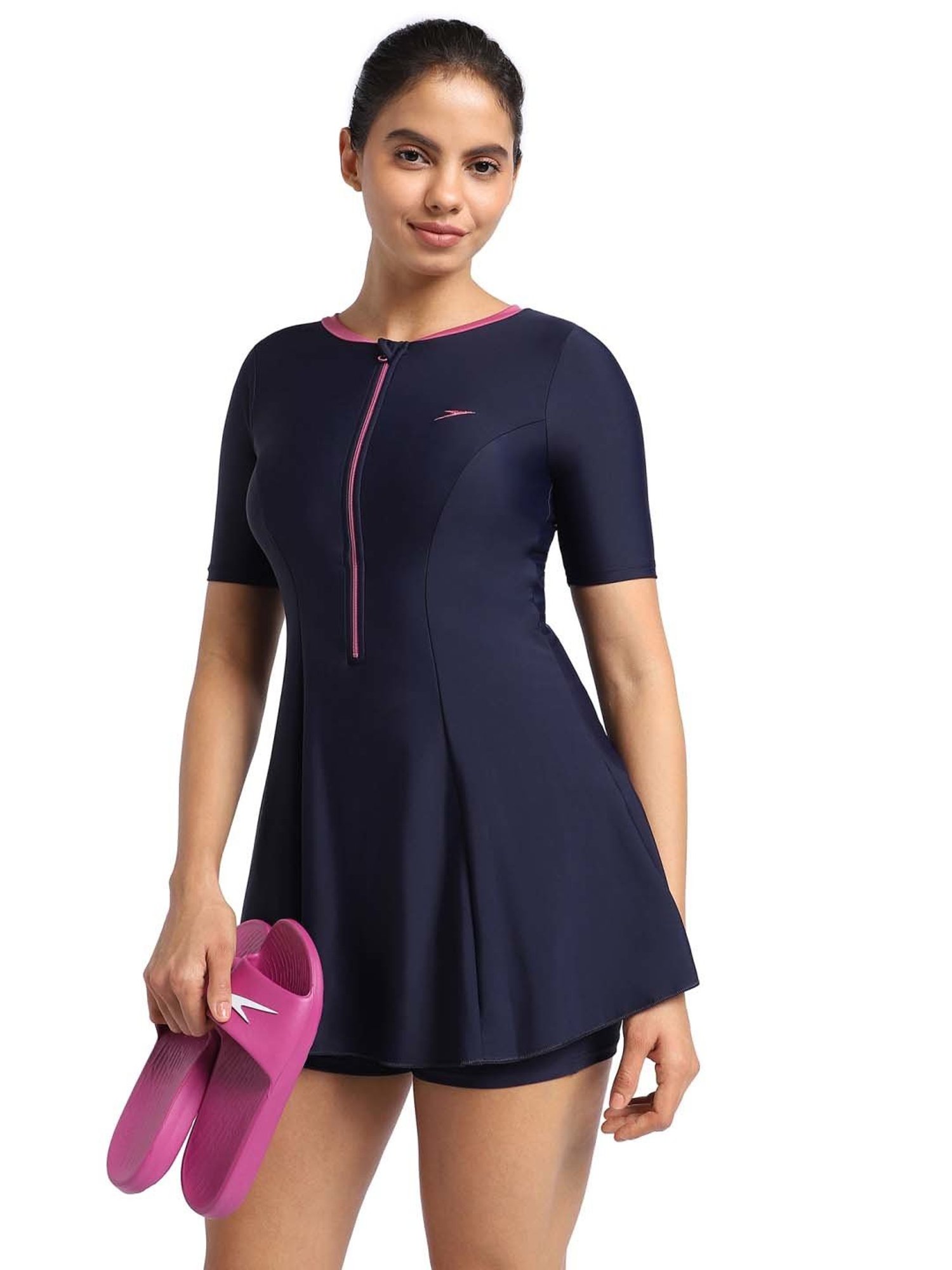 Speedo Navy Plain Swimwear