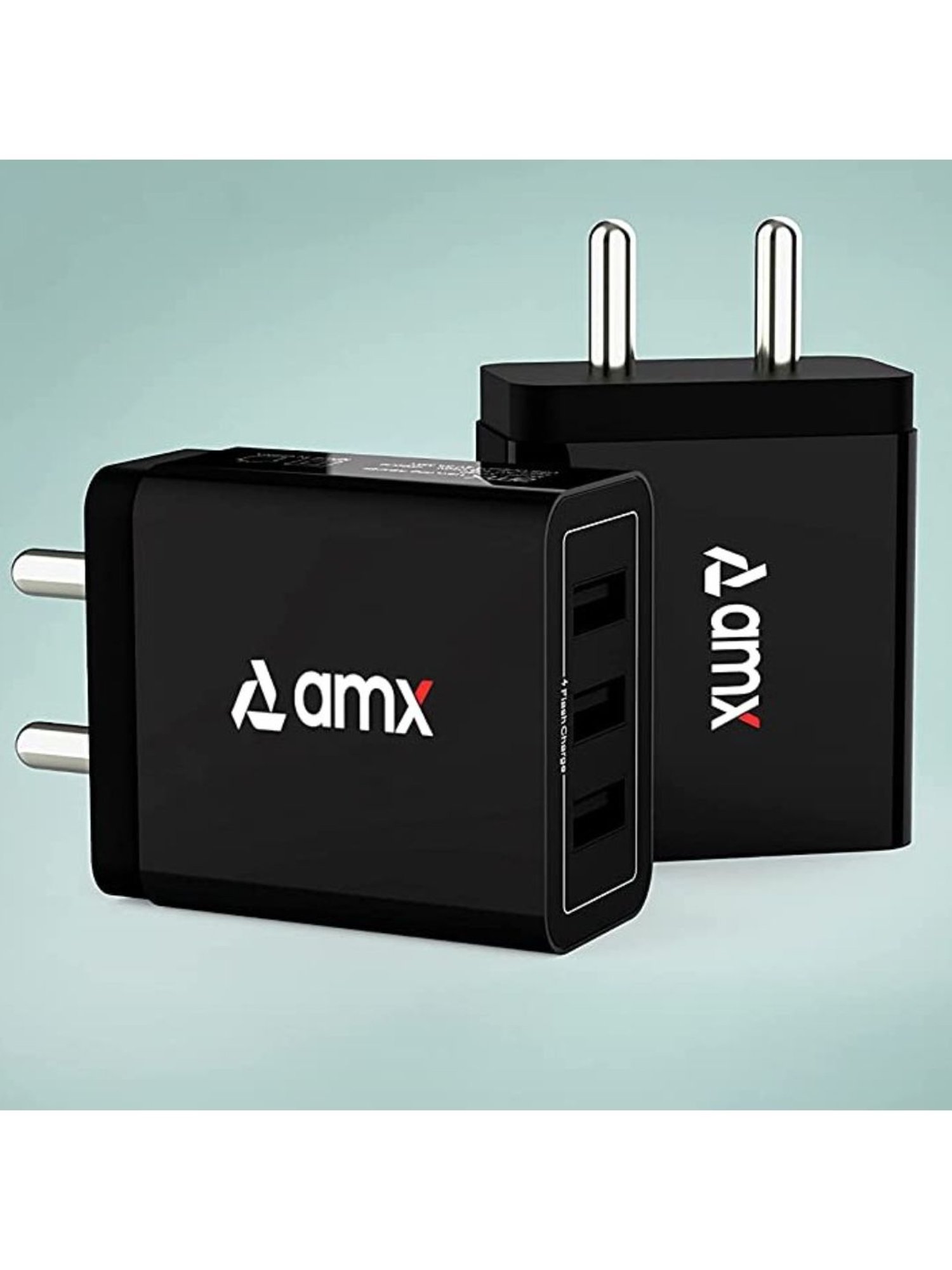 AMX XP 35 17W 3 Port Smart USB Wall Charge Adapter (Black)