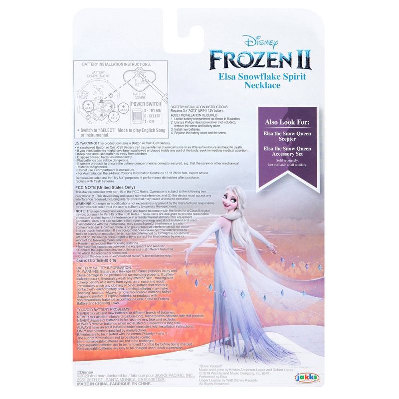 Disney Frozen 2 Elsa the Snow Queen 5th Element Necklace