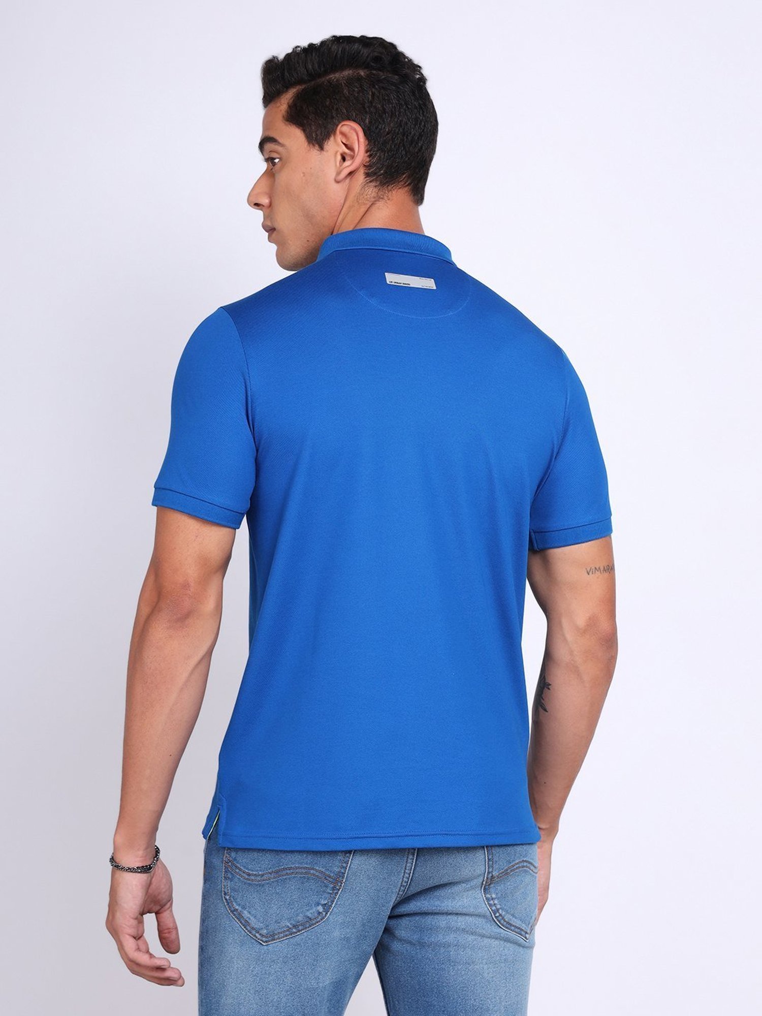 Lee Blue Slim Fit Polo T-Shirt