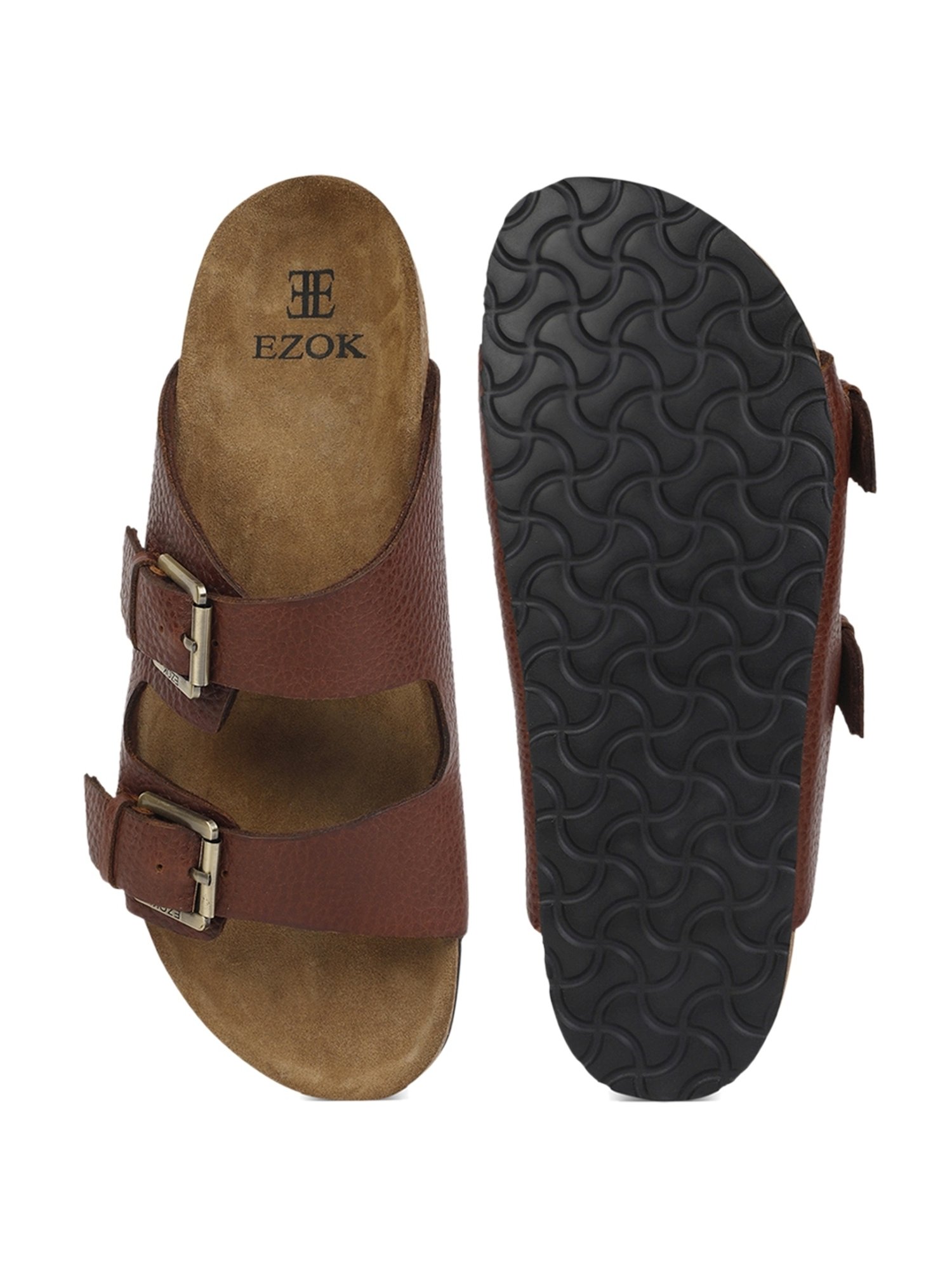 EZOK Men's Brown Casual Sandals