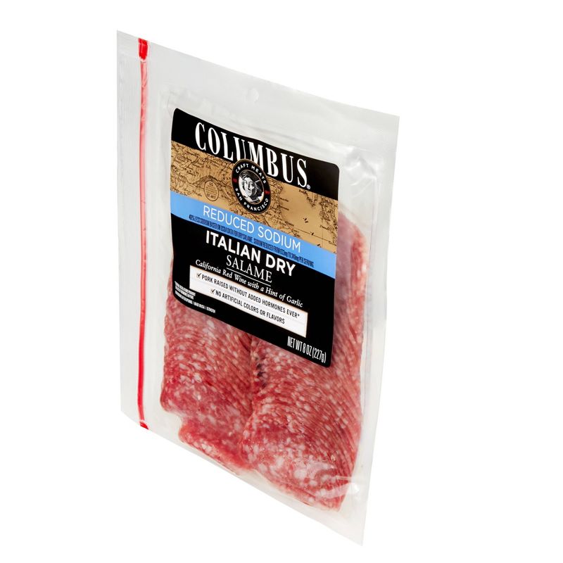 Columbus Reduced Sodium Italian Dry Salame Deli Meats - 8oz