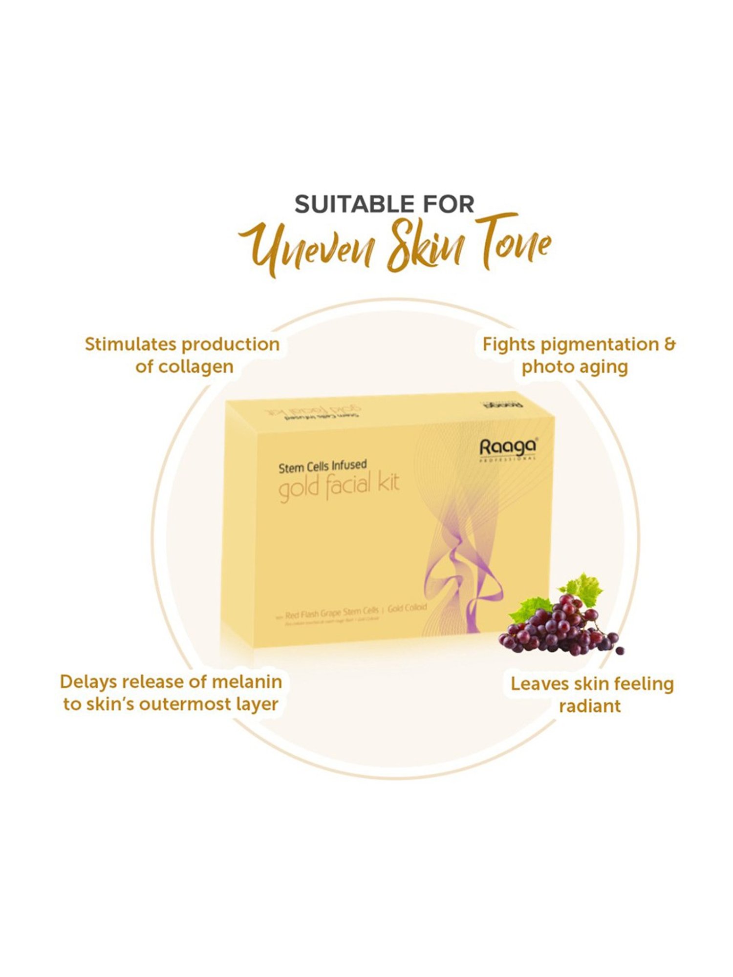 Raaga Professional Stem Cells Infused Gold Facial Kit
