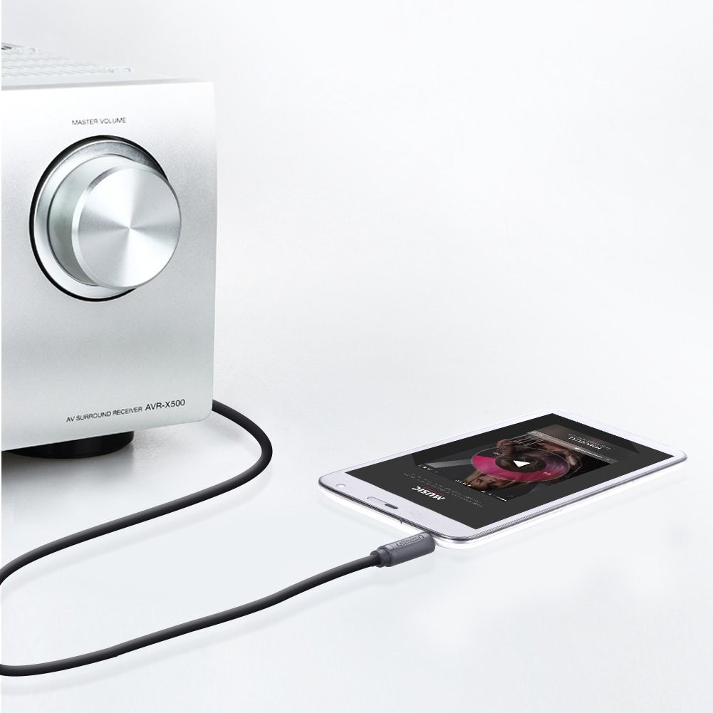 3.5mm to 2RCA converter cable,Premium 3.5mm Male to 2RCA Female Stereo Audio Cable Gold Plated for Smartphones, MP3, Tablets, Home Theater,0.8ft/25cm (10547)