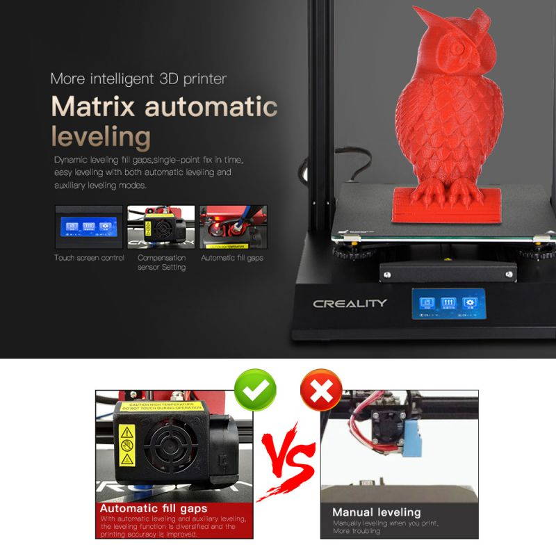 Creality CR-10S Pro 3D Printer Kit Auto Leveling LCD Touchscreen 300X300X400mm