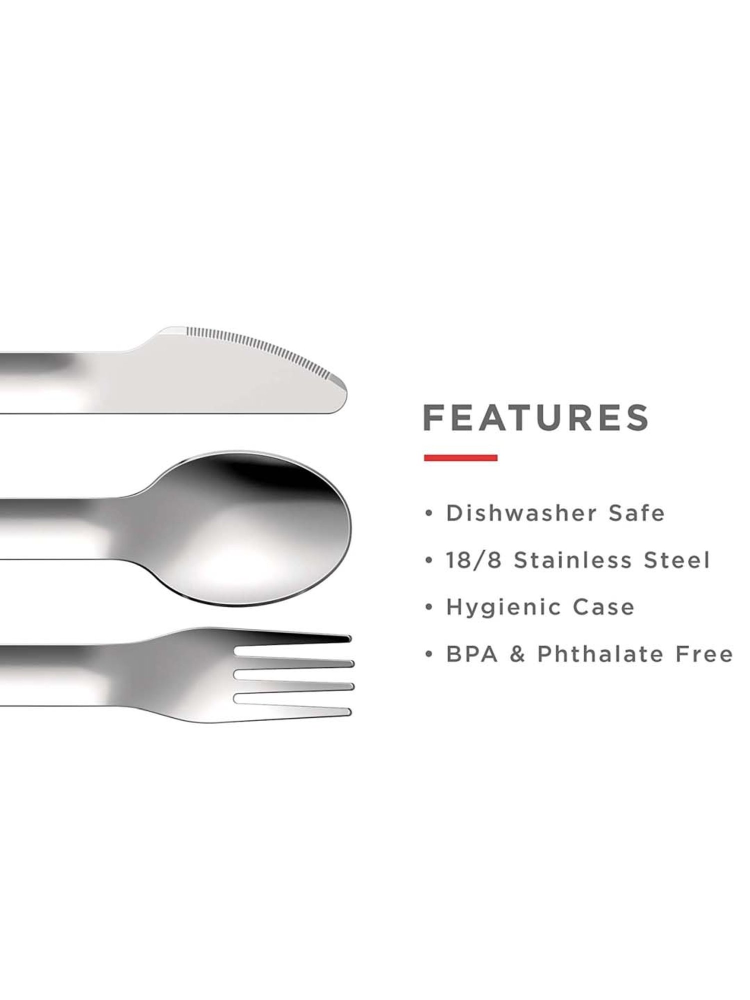 Zoku Grey Stainless Steel Pocket Utensils - Set of 3