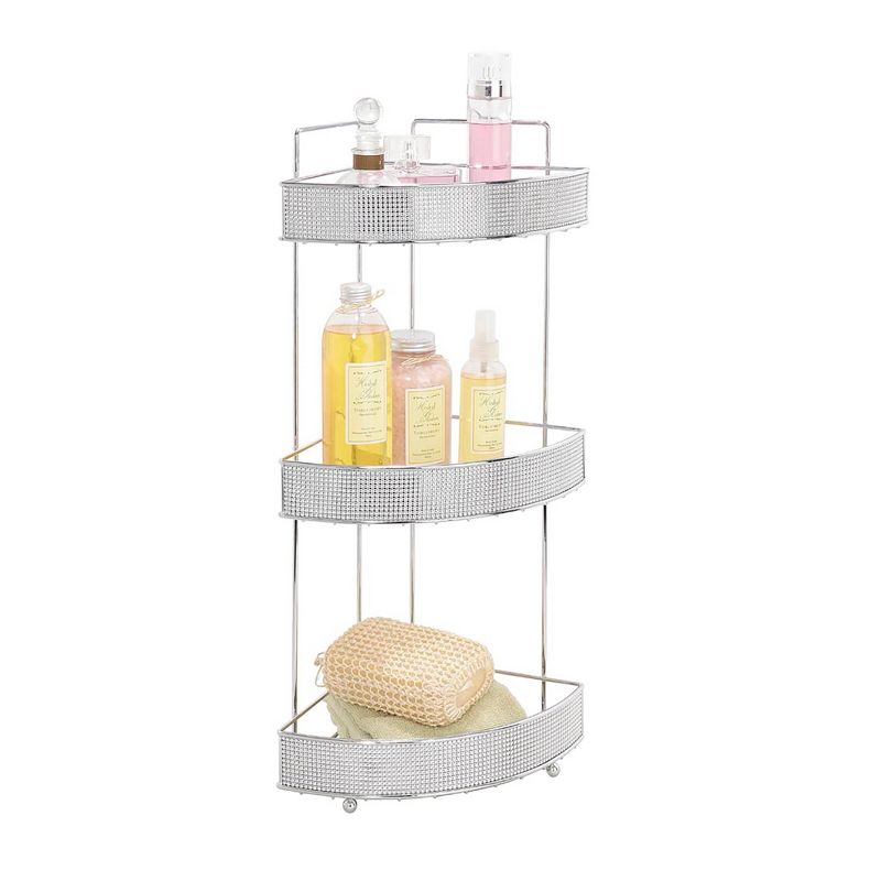 Three Tier Corner Rack Chrome - Bath Bliss