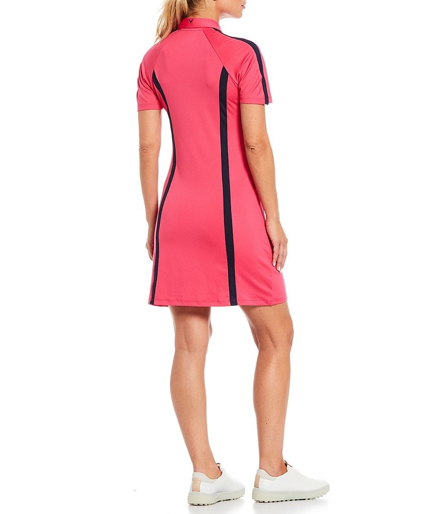Callaway Point Collar Short Sleeve Colorblock Swing Tech&trade; Opti-Dri&trade; Dress