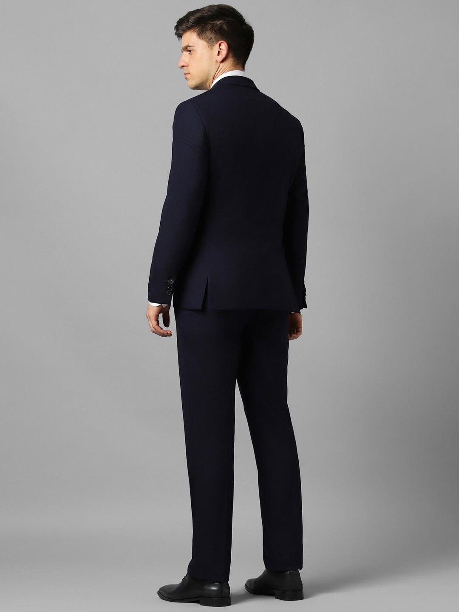 Luxure By Louis Philippe Navy Slim Fit Two Piece Suit