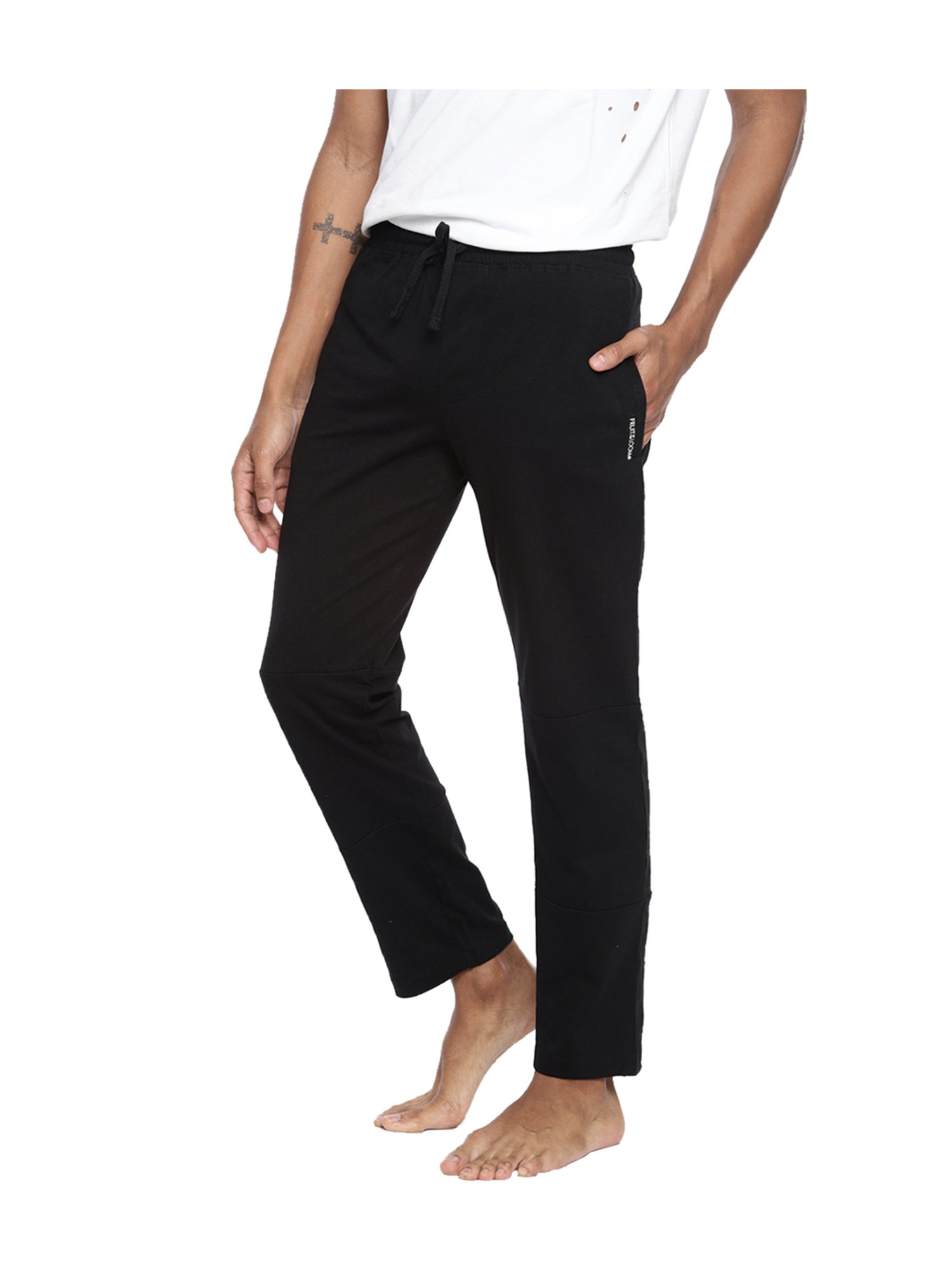 Fruit of the Loom Black Mid Rise Track Pants