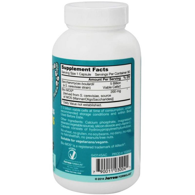 Jarrow Formulas Saccharomyces Boulardii + MOS Probiotic  -  90 Count