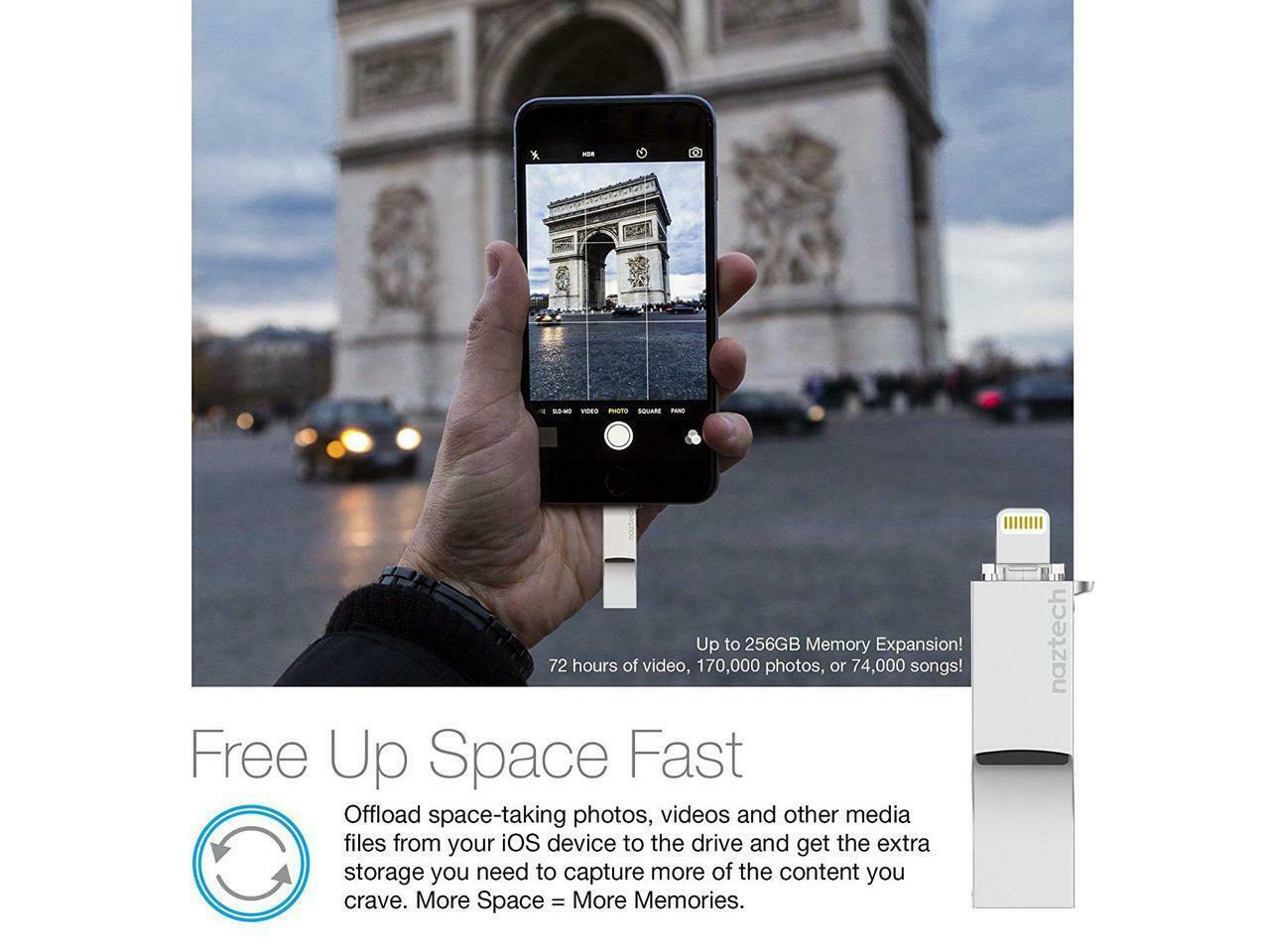 Naztech 14208  Xtra Drive Mini MFi Lightning - Silver