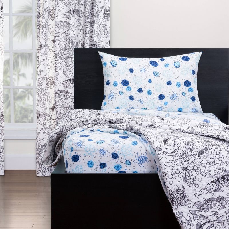 Under The Sea Hidden Pictures Rod Pocket Curtain Panel - Highlights