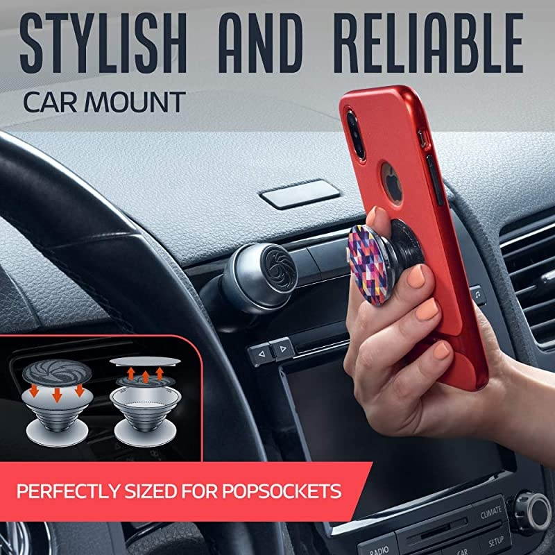 Car Phone Mount Magnetic AllMetal iPhone Car Mount for Any Smartphone or GPS Truly OneHanded Cell Phone Holder for Car Dashboard
