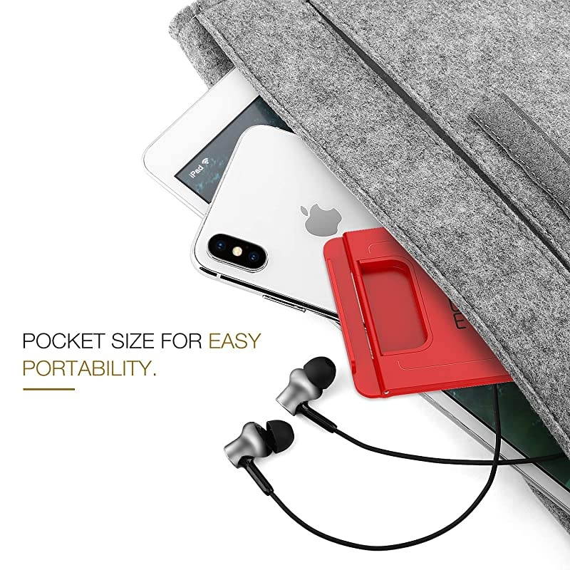 2 Pack Phone/Tablet Stand, Foldable Desktop Holder for 4-11" Devices, Fit iPhone 12 Pro Max/12 Mini, 11 Pro Max, iPad Pro 11/10.2 (8th Gen) /Air 3/Air 4 10.9/Mini 5, Galaxy S20, Red