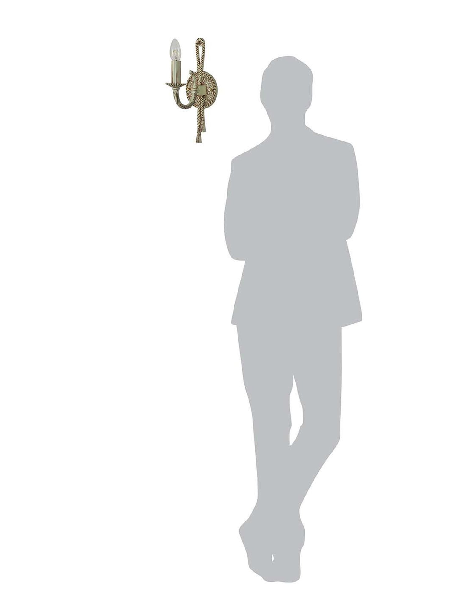 FOS LIGHTING White Aluminium Wall Lamp With Pleated Fabric Shade