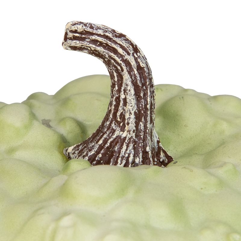 Northlight 7.5" White Textured Pumpkin Fall Halloween Statue