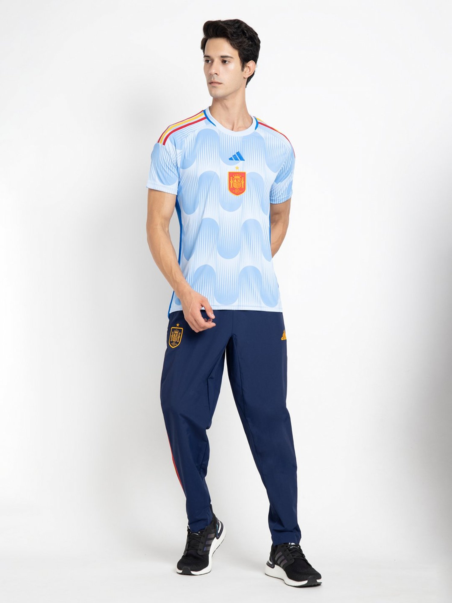 adidas Light Blue SPAIN 22 AWAY Round Neck T-Shirt