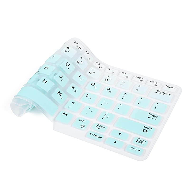 Keyboard Cover Compatible with Dell Latitude 5480 5490 7490 14 Laptop Dell 3340 E3340 E5490 5491 E5491 E5450 E5470 E7450 E7470 7480 E7480 Keyboard Skin with Pointing Ombre Mint