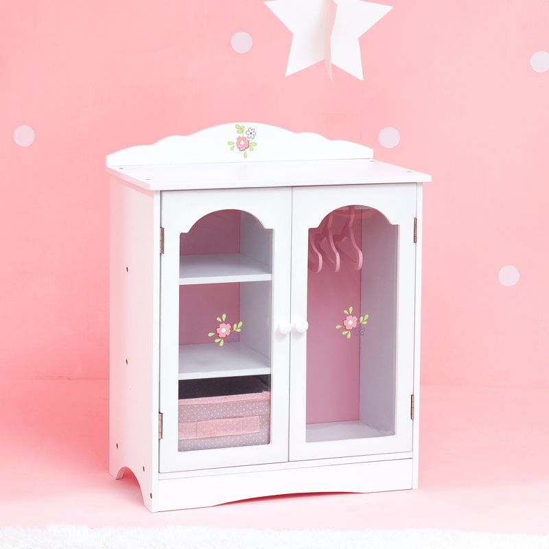 Olivia's Little World - Little Princess 18" Doll Furniture - Fancy Closet with 3 Hangers