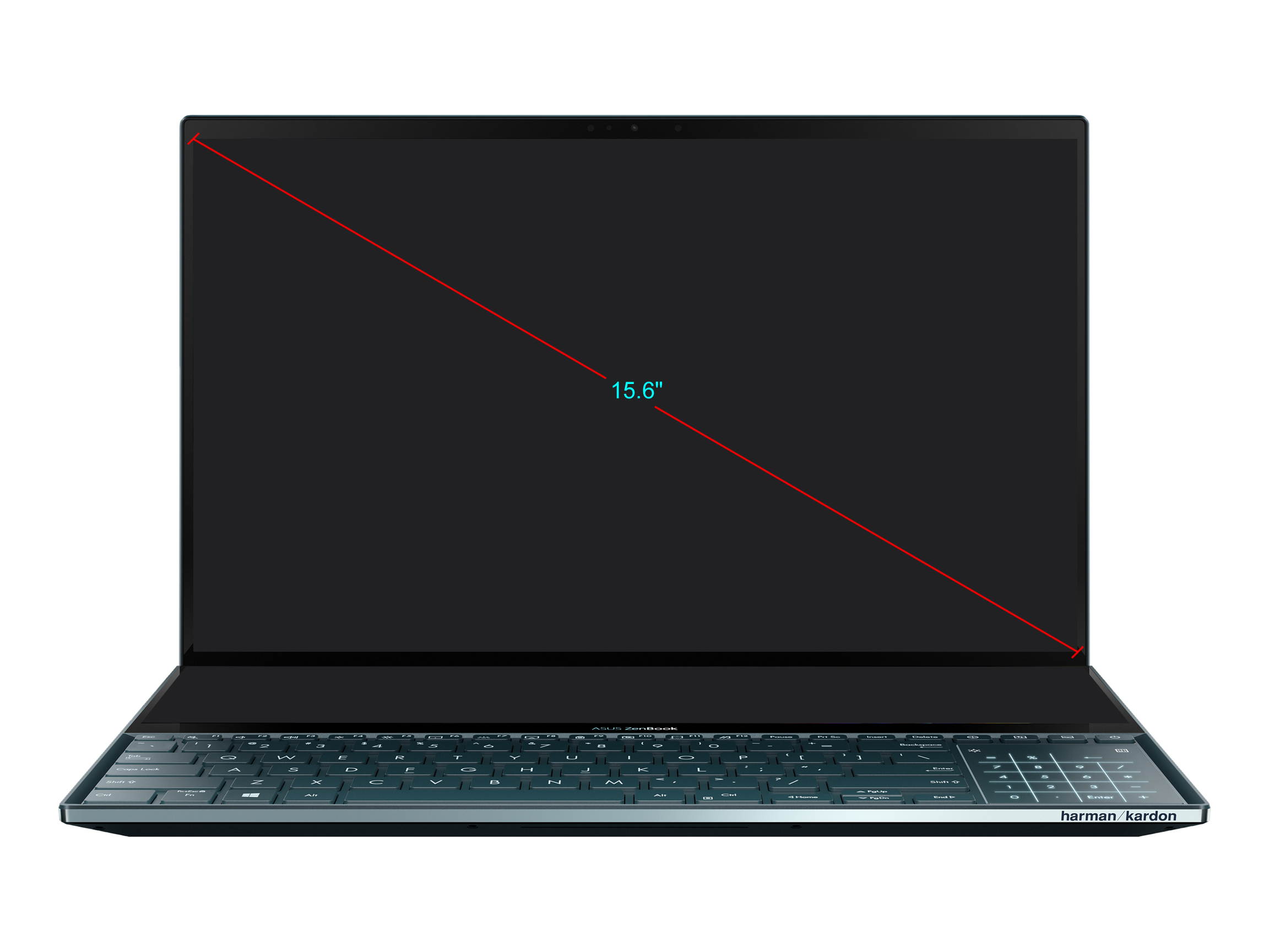 ASUS ZenBook Pro Duo UX581 15.6" 4K UHD NanoEdge Bezel Touch, Intel Core i7-9750H, 16 GB RAM, 1 TB PCIe SSD, GeForce RTX 2060, Innovative ScreenPad Plus, Windows 10 Pro - UX581GV-XB74T, Celestial Blue