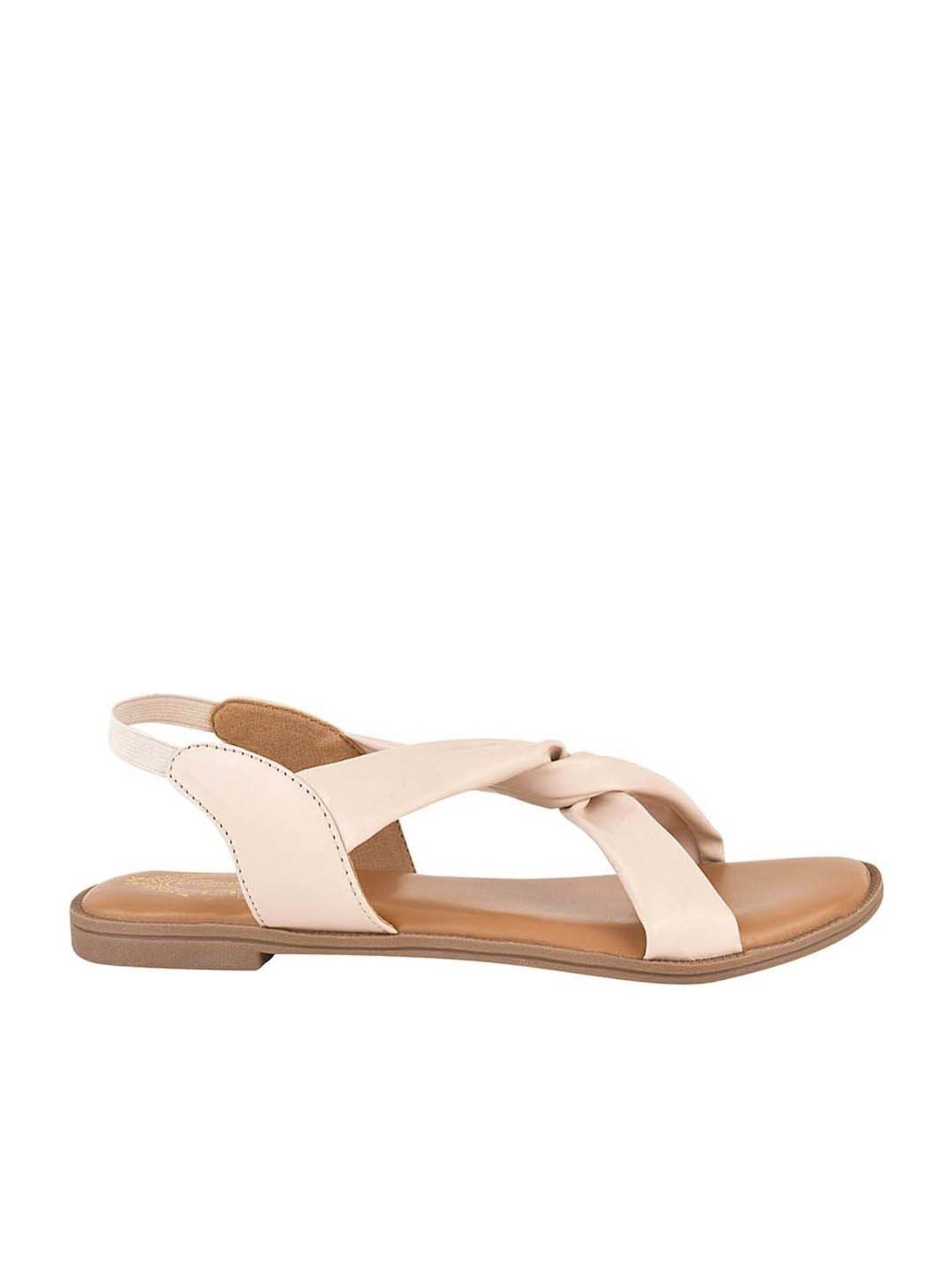 Shoetopia Kids Cream Cross Strap Sandals