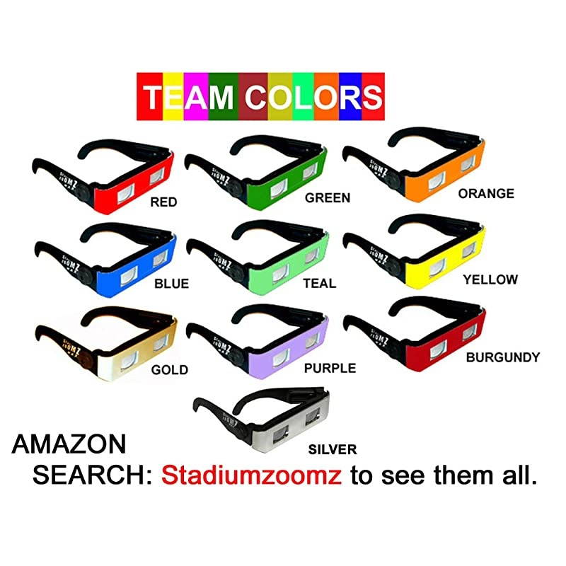 Pack Team Colors Sports Binocular Viewer Yellow Telescope Lenses Zoom in for SportsConcertsBoatingTraveletc