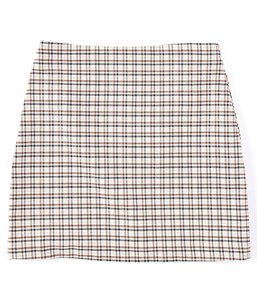 GB Girls Big Girls 7-16 Zipper Back Plaid Skirt