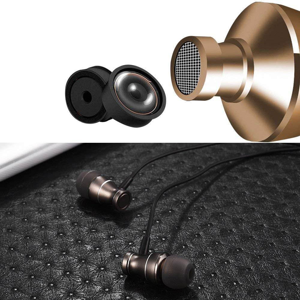 2 Packs Magnetic Earbud Headphones with Remote & Microphone, DaKuan in Ear Earphone Stereo Sound Noise Isolating Tangle Free for Smartphones, Laptops, Gaming, Fits All 3.5mm Interface Device