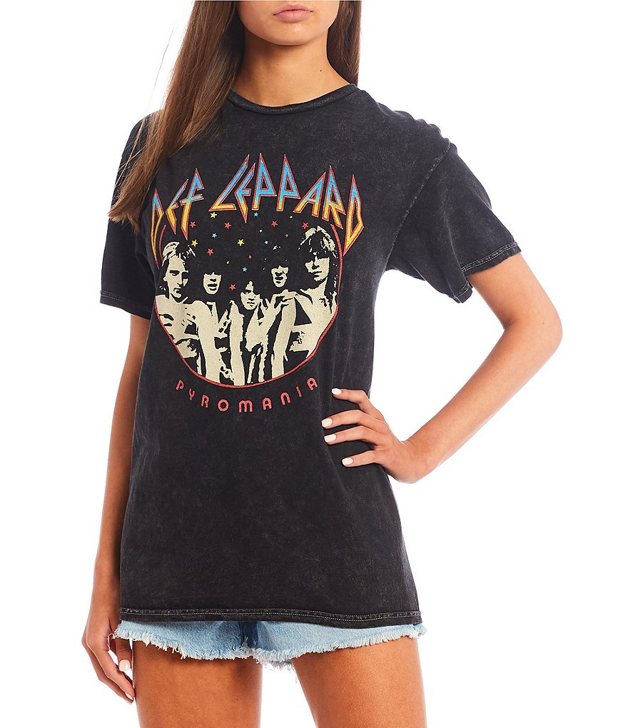 Junk Food Def Leppard Pyromania Tour Graphic Tee