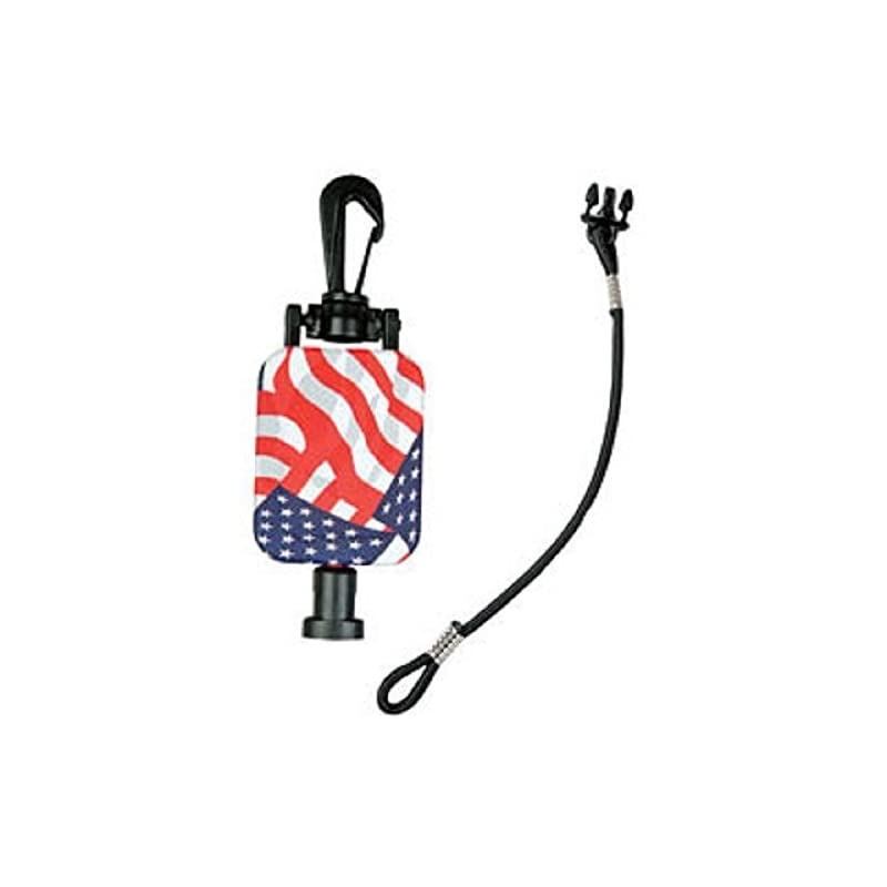 Hammerhead Industries CB MIC Keeper Retractable Microphone Holder RT24212 HeavyDuty Snap Clip Mount Adjustable Mic Lanyard and Hardware Mounting Kit Made in USA Stars and Stripes