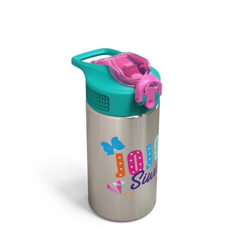 JoJo Siwa 15.5oz Stainless Steel Water Bottle Green/Pink - Zak Designs
