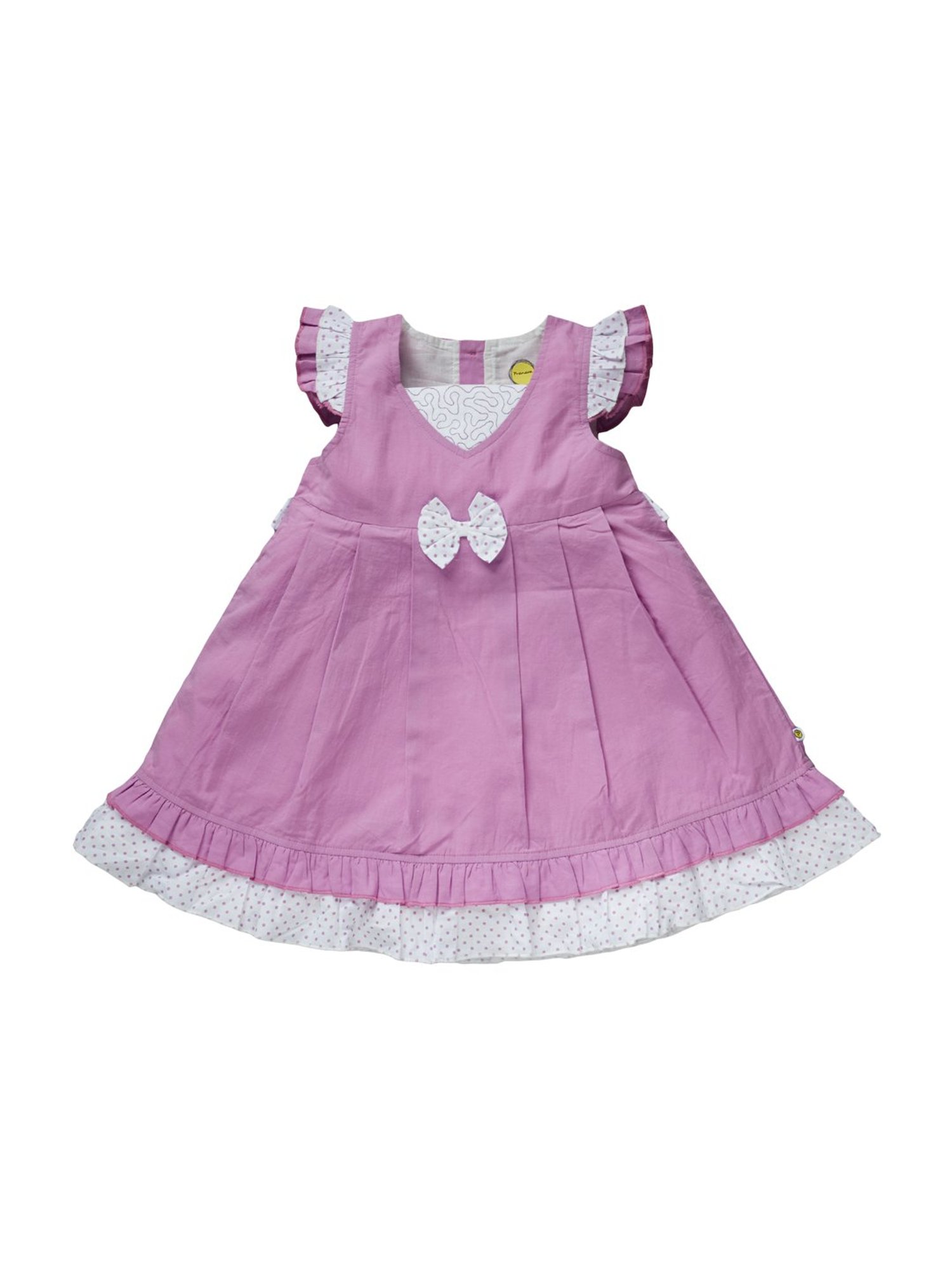 Pranava Kids Violet Cotton Dress