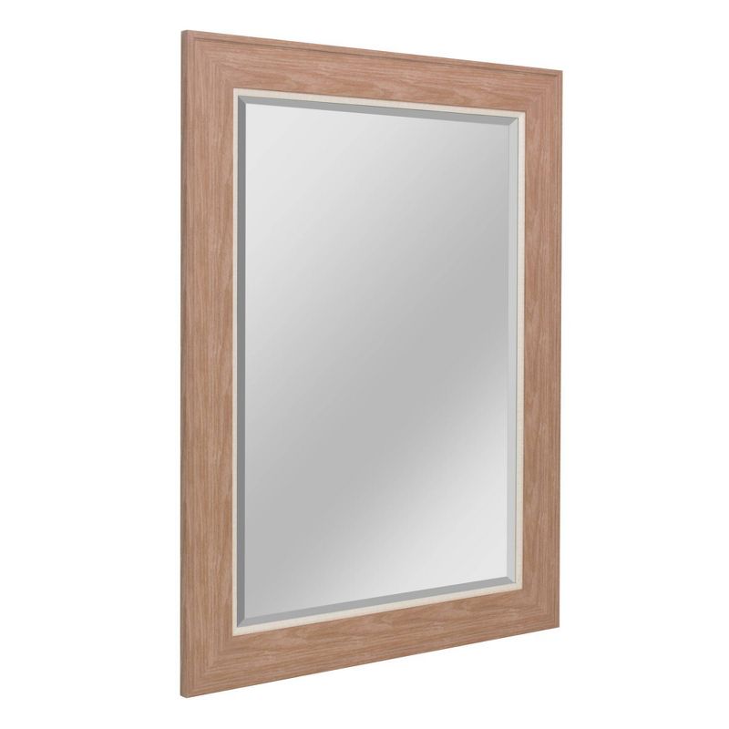 29.5" x 35.5" Textured Mat Liner Frame Mirror Walnut - Head West