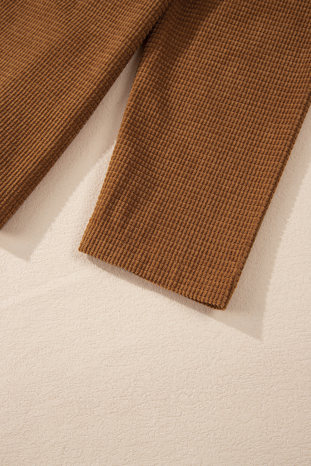 Brown Plaid Button Up Long Sleeve Flannel Shacket