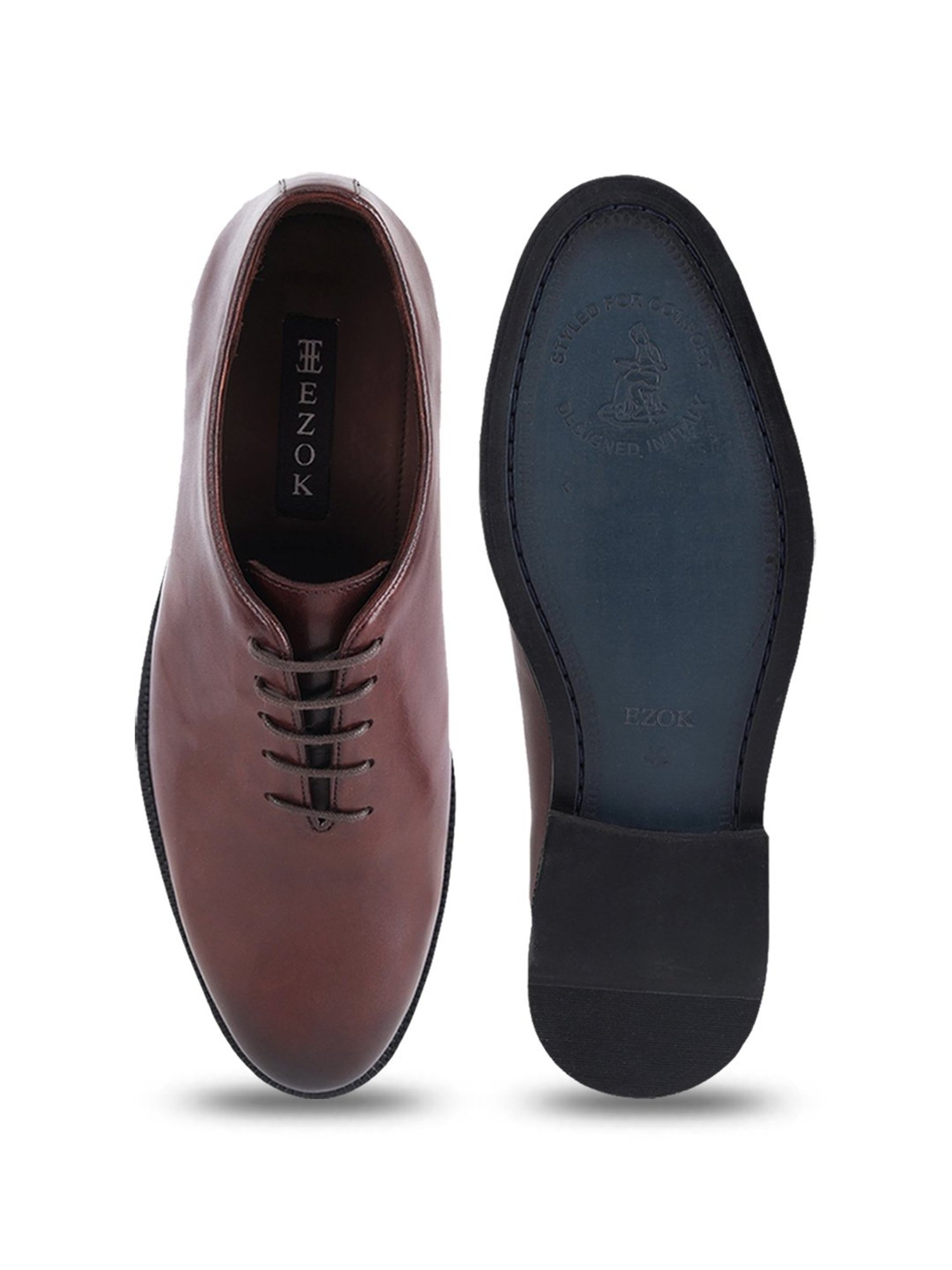 Ezok Men's Brown Oxford Shoes