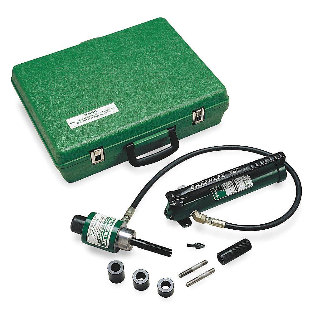 GREENLEE 7646 1 Piece Hydraulic Punch Driver Set, 10 ga.