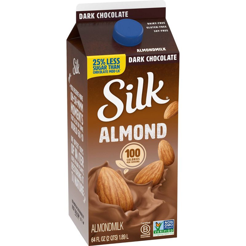 Silk Almond Dark Chocolate Almond Milk - 0.5gal