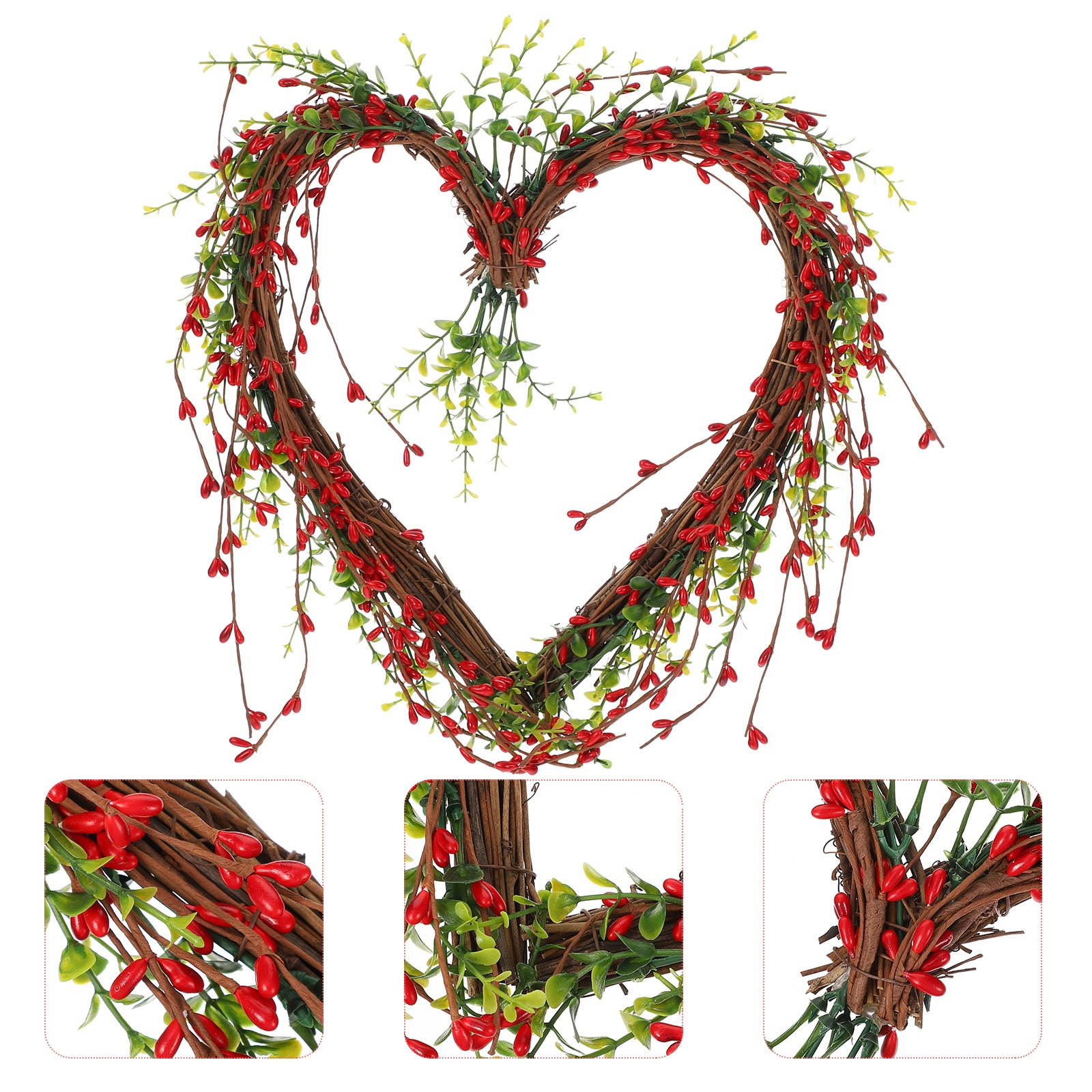1Pc Berry Wreath Lovely Chic Wedding Party Wreath Hanging Ornament Wall Decoration
