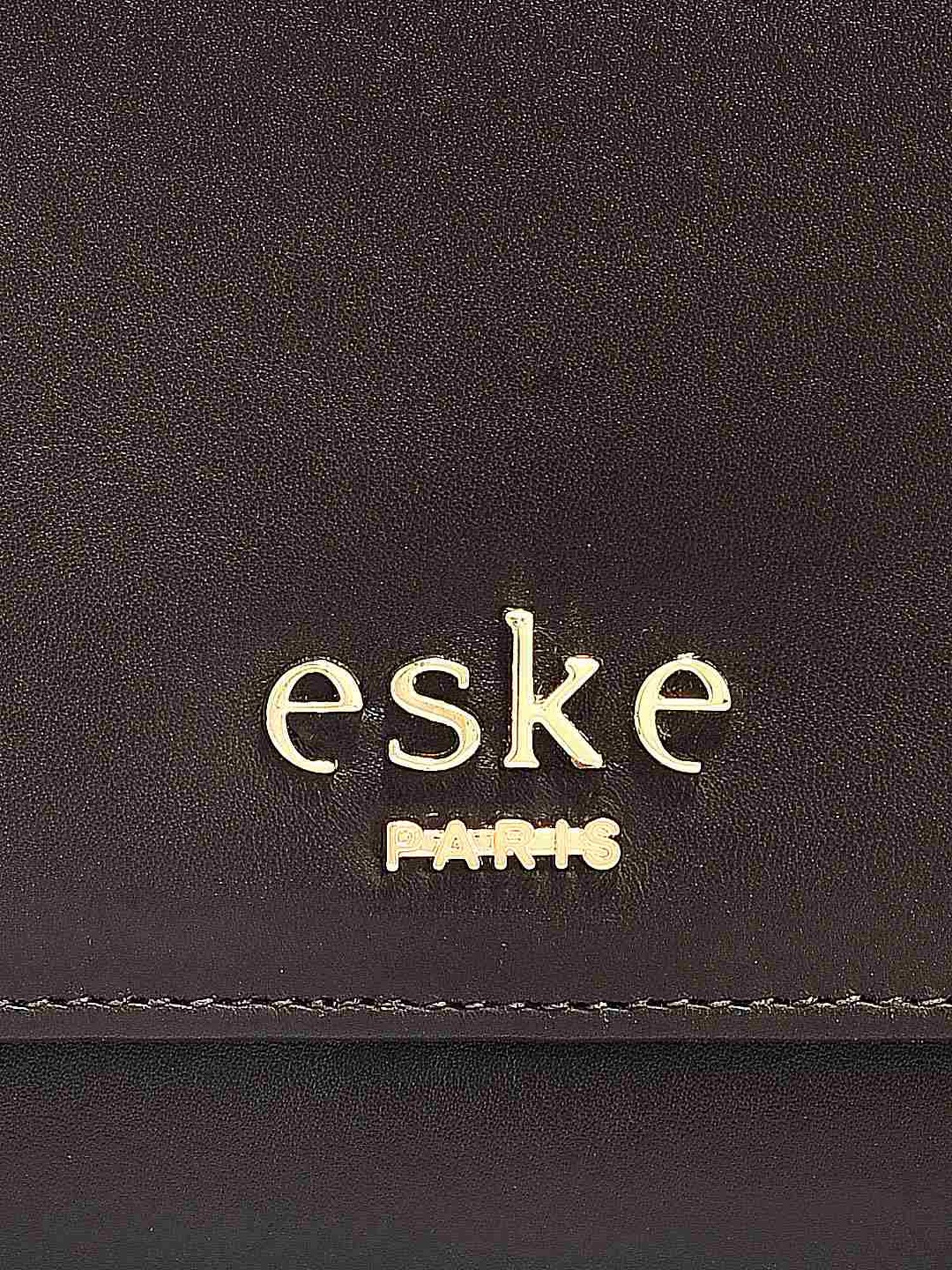 Eske Claire Brown Solid Tri-Fold Wallet for Women