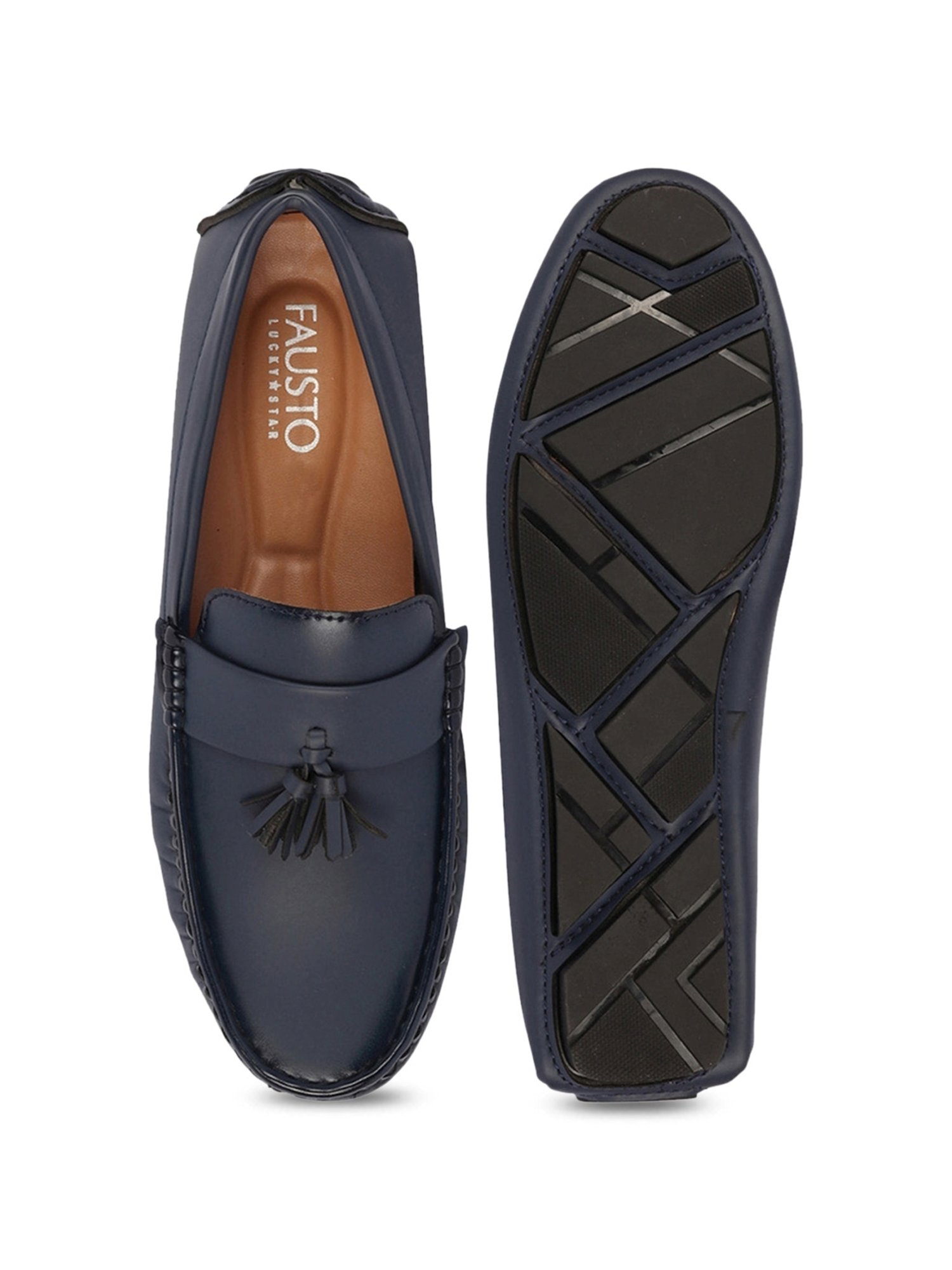 Fausto Men's Blue Casual Mocassins