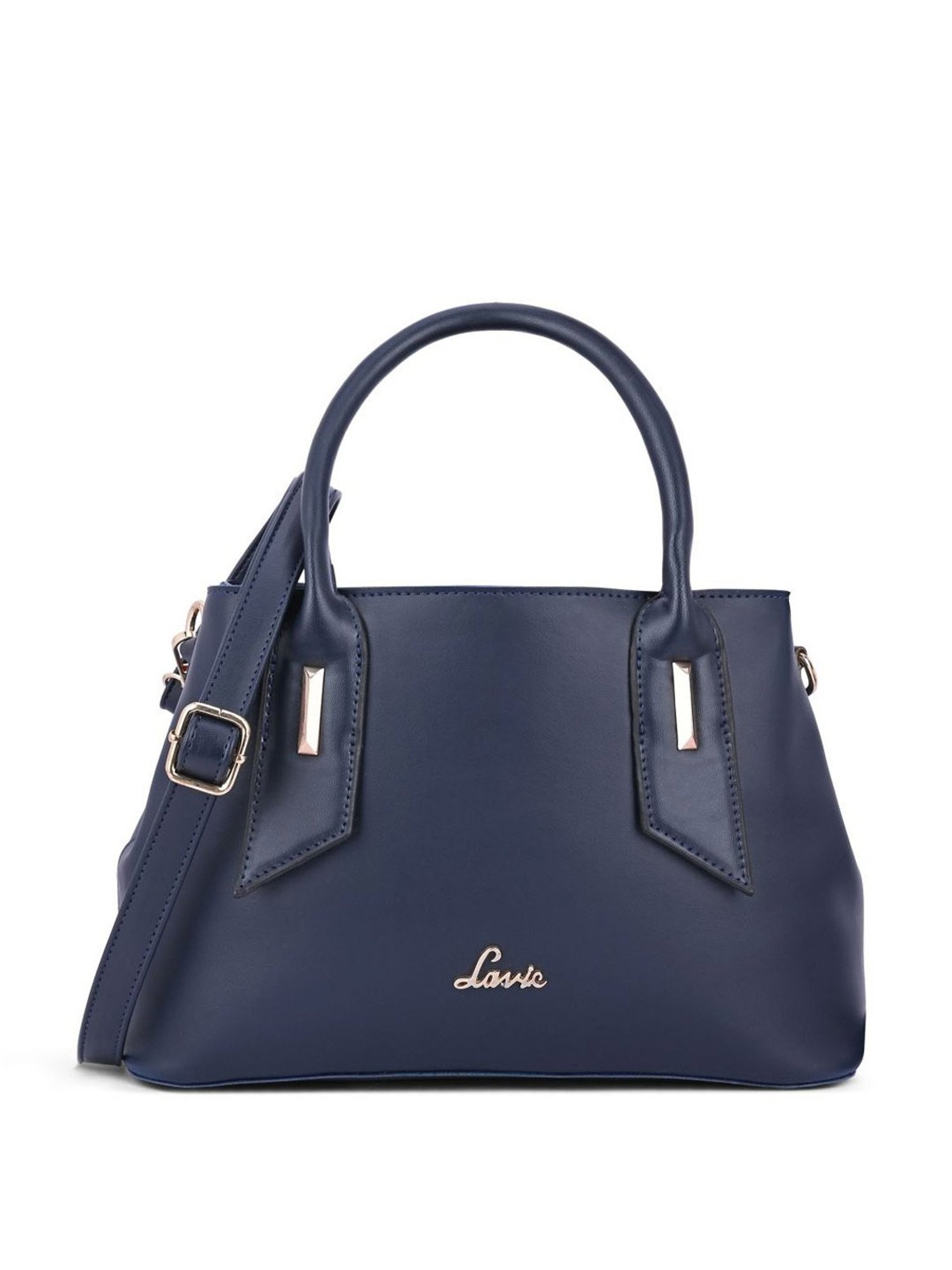 Lavie Wuru Navy Synthetic Solid Handbag