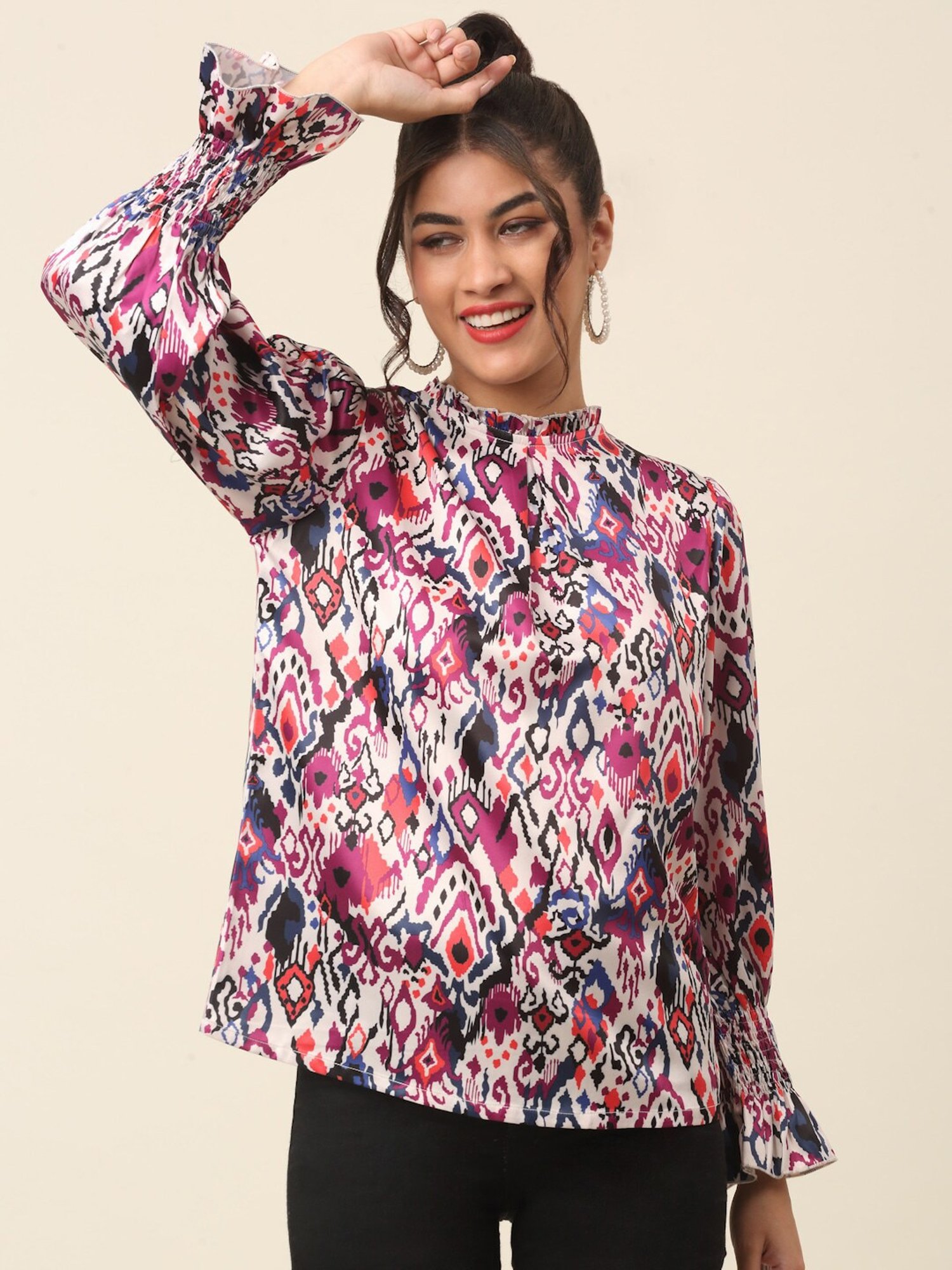 Melon by PlusS Pink Printed Top