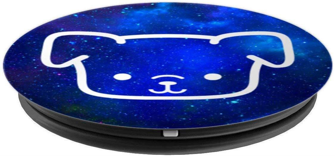 Cute Puppy Pop Socket Space Dog Cosmic Deep Blue