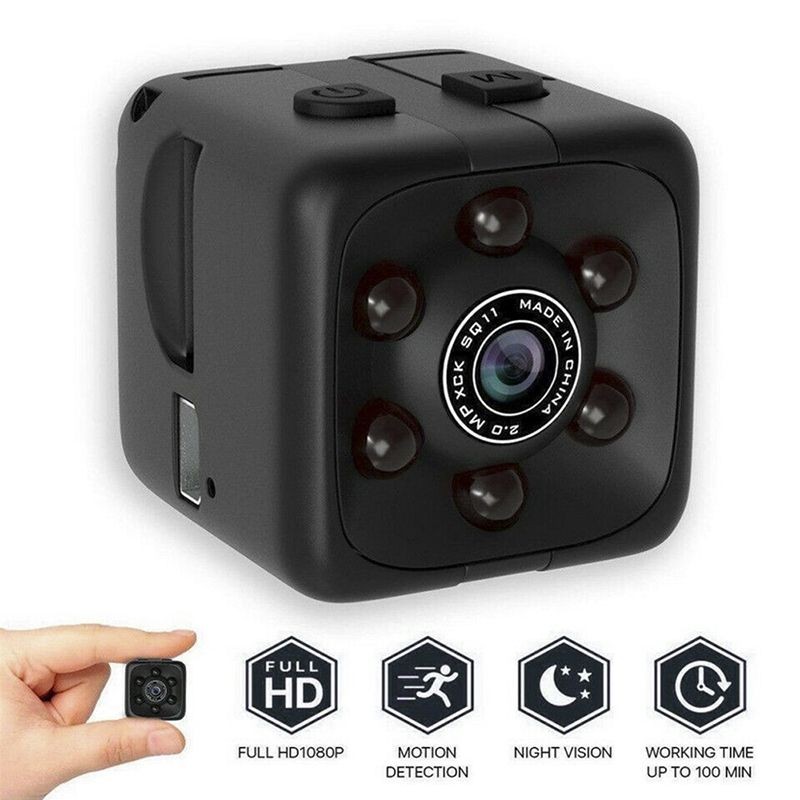 Mini Spy Camera 720P Hidden Camera - Portable Small HD Nanny Cam with Night Vision and Motion Detection - Indoor Covert Security Camera for Home and Office - Hidden Spy Cam - Built-in Battery