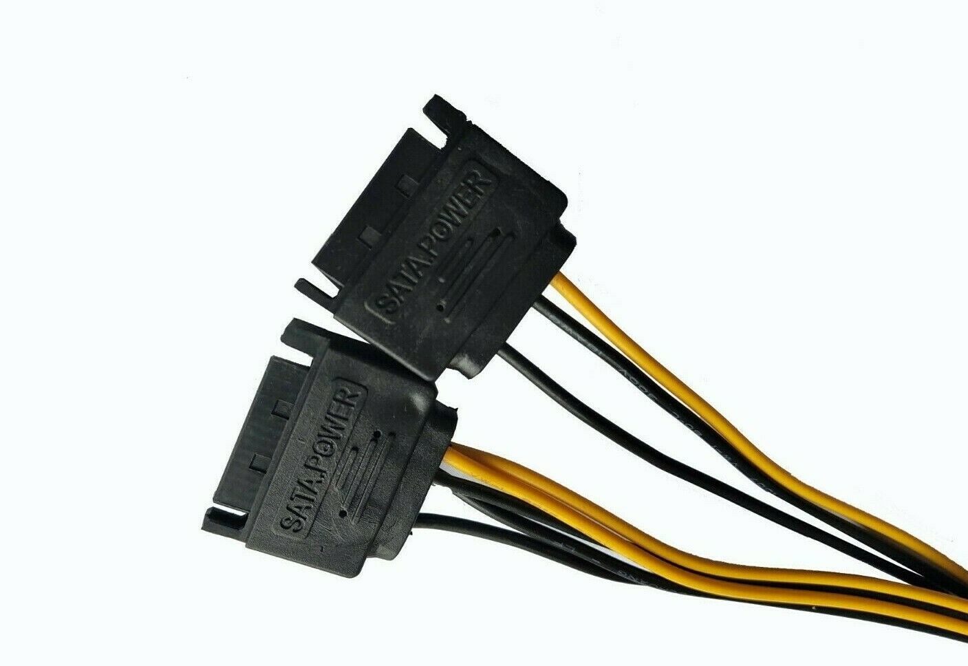 Dual SATA to PCI-E Power Cable 15Pin SATA to 8 pin / 6 pin Video Card Power Wire