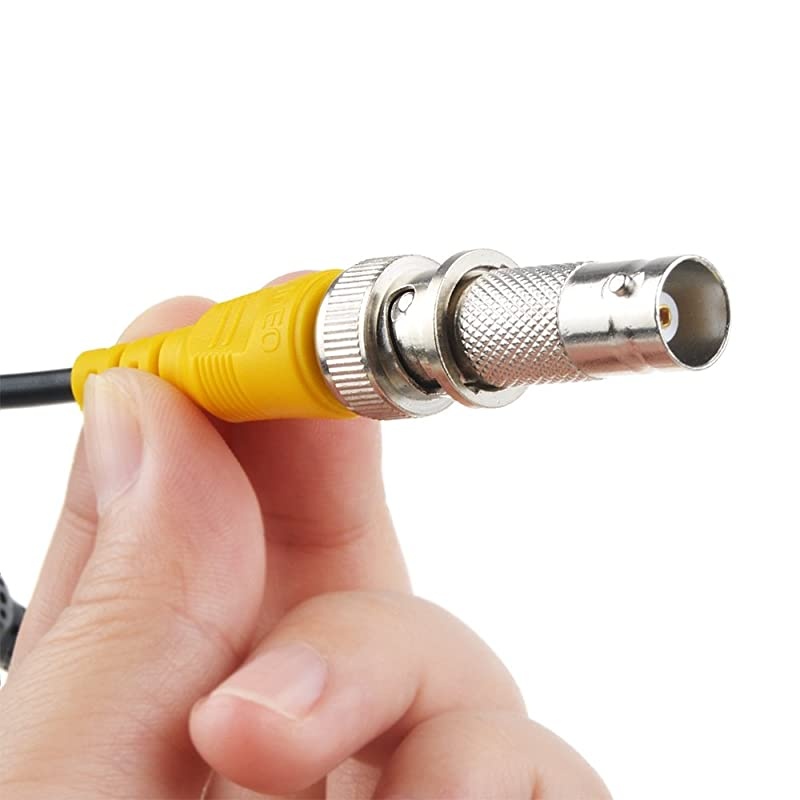 2Pack 25ft HD Video Power Security Camera Cables PreMade AllinOne Extension Wire Cord with BNC Connectors for CCTV Security Camera Black