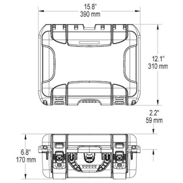Nanuk 915-2003 Hard Plastic Waterproof Case w/padded divider